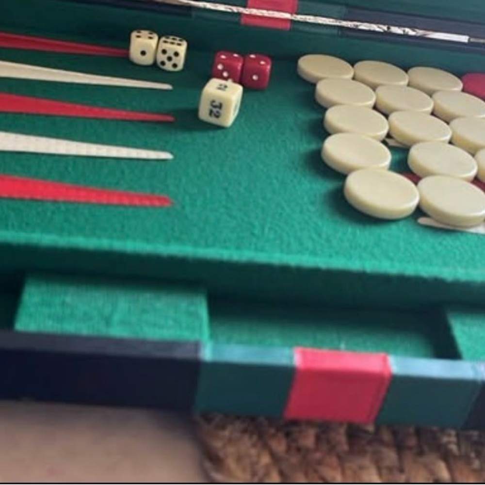 Classic Green Backgammon Set